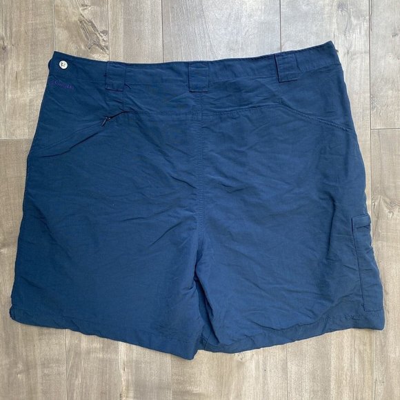 Columbia PFG Shorts Women’s 8 Performance Fishing Gear Omni Shade 36x7 Blue - Picture 2 of 5